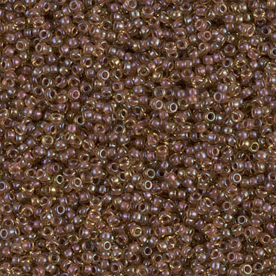 Miyuki 15/0 Seed Beads - 15-379 - Mauve Lined Light Topaz Luster