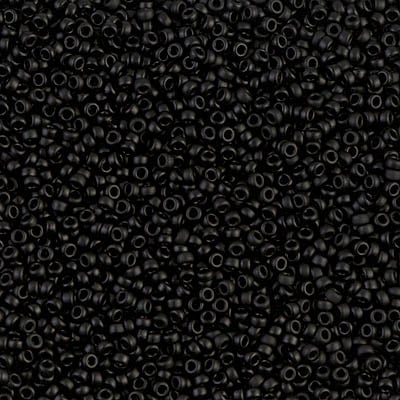 Miyuki 15/0 Seed Beads - 15-401F - Matte Black