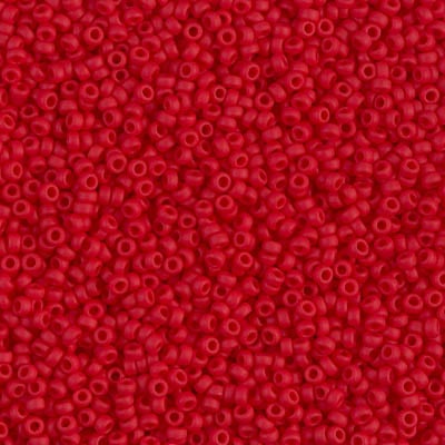 Miyuki 15/0 Seed Beads - 15-408F - Matte Opaque Red