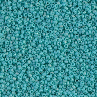 Miyuki 15/0 Seed Beads - 15-412FR - Matte Opaque Turquoise Green AB