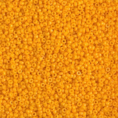 Miyuki 15/0 Seed Beads - 15-4453 - Duracoat Dyed Opaque Light Squash