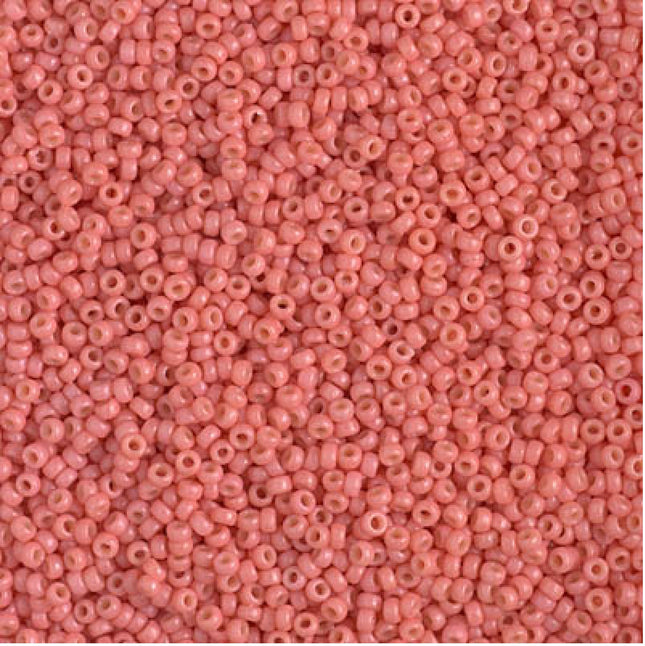 Miyuki 15/0 Seed Beads - 15-4464 - Duracoat Dyed Opaque Light Watermelon