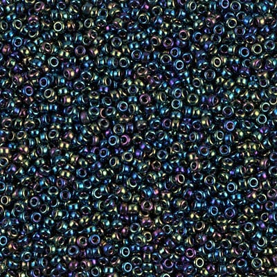 Miyuki 15/0 Seed Beads - 15-455 - Metallic Variegated Blue Iris