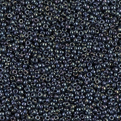 Miyuki 15/0 Seed Beads - 15-456 - Metallic Gunmetal Iris