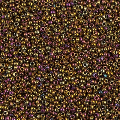 Miyuki 15/0 Seed Beads - 15-462 - Metallic Gold Iris