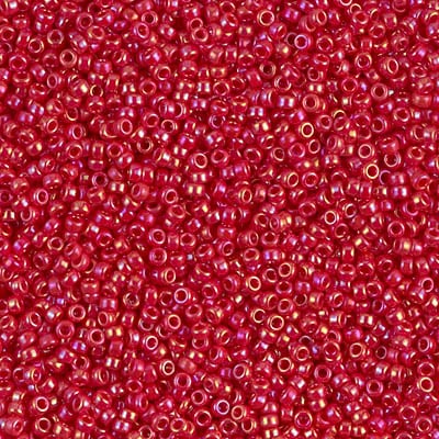 Miyuki 15/0 Seed Beads - 15-476 - Opaque Red AB