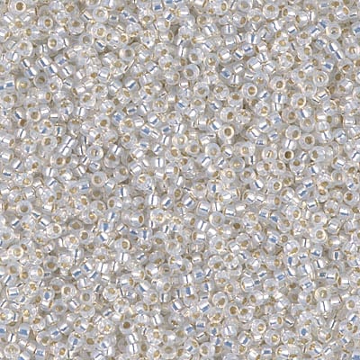 Miyuki 15/0 Seed Beads - 15-551 - Gilt Lined White Opal