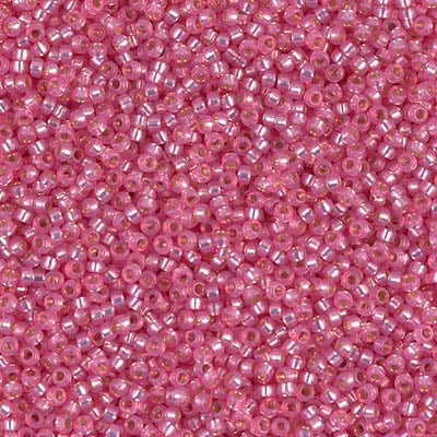 Miyuki 15/0 Seed Beads - 15-556 - Dyed Rose Silverlined Alabaster