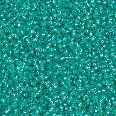 Miyuki 15/0 Seed Beads - 15-572 - Dyed Aqua Green Silverlined Alabaster