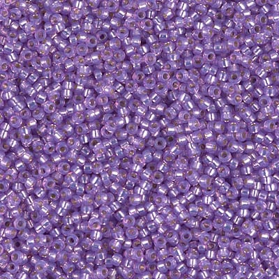Miyuki 15/0 Seed Beads - 15-574 - Dyed Lilac Silverlined Alabaster