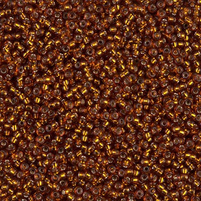 Miyuki 15/0 Seed Beads - 15-005L - Silverlined Dark Topaz