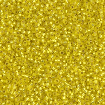 Miyuki 15/0 Seed Beads - 15-006F - Matte Silverlined Yellow