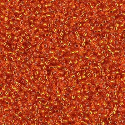 Miyuki 15/0 Seed Beads - 15-009 - Silverlined Tangerine
