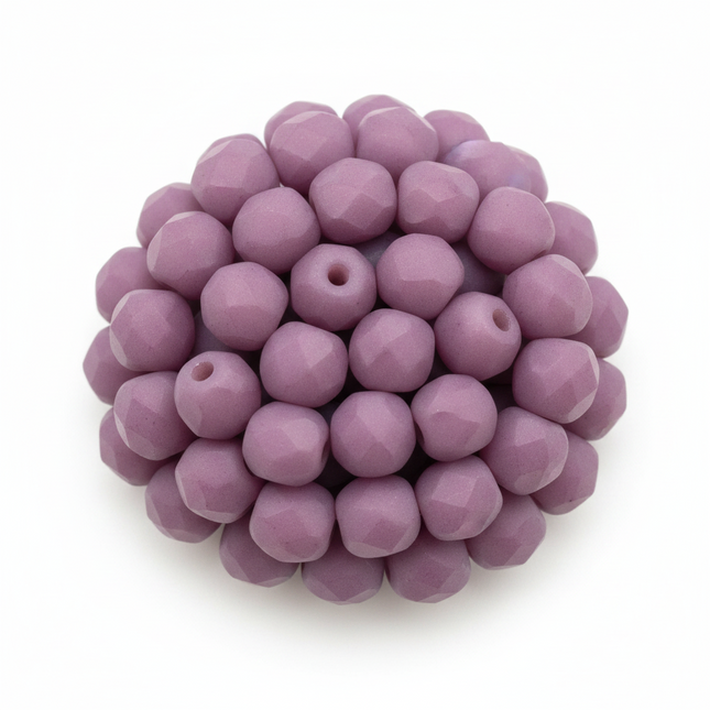 3mm Fire Polish Round - FPR03-29565-188 - Saturated Lavender - 50 Bead Package