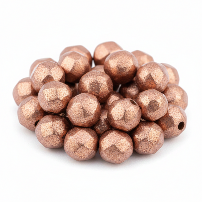 3mm Fire Polish Round - FPR03-04B10-188A - Saturated Metallic Autumn Maple - 50 Bead Package