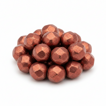 3mm Fire Polish Round - FPR03-06B02-188C - Saturated Metallic Valiant Poppy - 50 Bead Package
