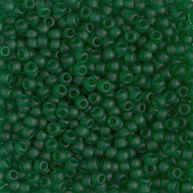 Miyuki 8/0 Seed Beads - 8-146F - Matte Transparent Green