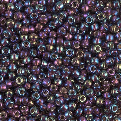 Miyuki 8/0 Seed Beads - 8-1013 - Silverlined Dark Smoky Amethyst AB