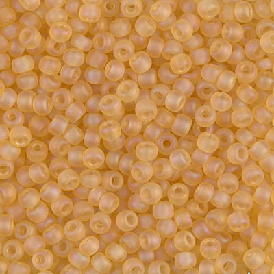 Miyuki 8/0 Seed Beads - 8-0132FR - Matte Transparent Light Topaz AB