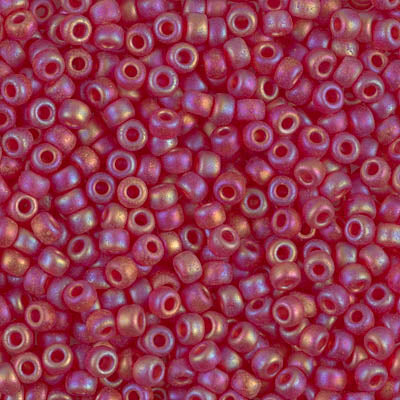 Miyuki 8/0 Seed Beads - 8-141FR - Matte Transparent Ruby AB