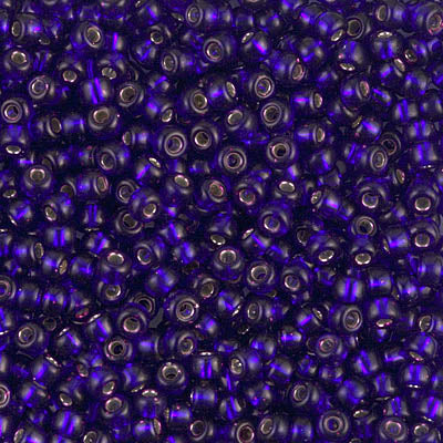 Miyuki 8/0 Seed Beads - 8-1427 - Dyed Silver Lined Dark Violet