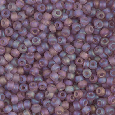 Miyuki 8/0 Seed Beads - 8-142FR - Matte Transparent Smoky Amethyst AB