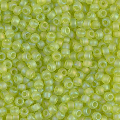 Miyuki 8/0 Seed Beads - 8-143FR - Matte Transparent Chartreuse AB