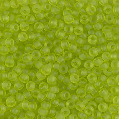 Miyuki 8/0 Seed Beads - 8-143F - Matte Transparent Chartreuse
