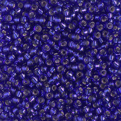 Miyuki 8/0 Seed Beads - 8-1446 - Dyed Silver Lined Red Violet