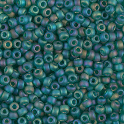 Miyuki 8/0 Seed Beads - 8-147FR - Matte Transparent Emerald AB