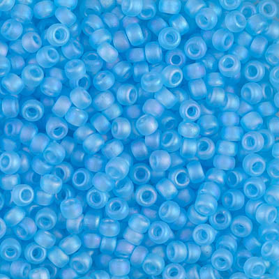 Miyuki 8/0 Seed Beads - 8-148FR - Matte Transparent Light Blue AB
