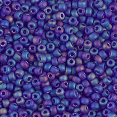 Miyuki 8/0 Seed Beads - 8-151FR - Matte Transparent Cobalt AB