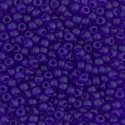 Miyuki 8/0 Seed Beads - 8-151F - Matte Transparent Cobalt