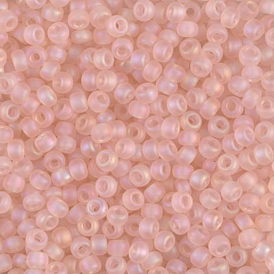Miyuki 8/0 Seed Beads - 8-155FR - Matte Transparent Light Tea Rose AB