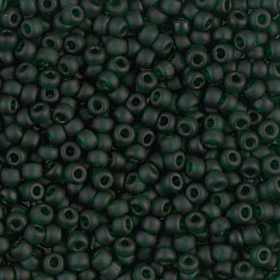 Miyuki 8/0 Seed Beads - 8-156F - Matte Transparent Dark Emerald