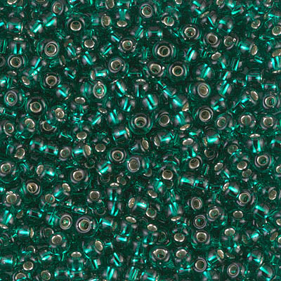 Miyuki 8/0 Seed Beads - 8-017 - Silver Lined Dark Green