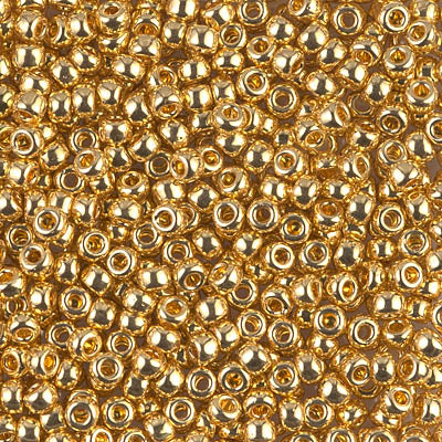 Miyuki 8/0 Seed Beads - 8-191 - 24kt Gold Plated 50 grams