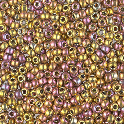 Miyuki 8/0 Seed Beads - 8-1985 - 24kt Pink Gold Iris