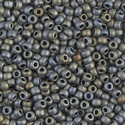 Miyuki 8/0 Seed Beads - 8-2002 - Matte Metallic Silver Gray
