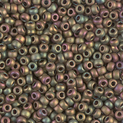 Miyuki 8/0 Seed Beads - 8-2035 - Matte Met Khaki Iris