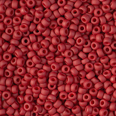 Miyuki 8/0 Seed Beads - 8-2040 - Matte Met Brick Red