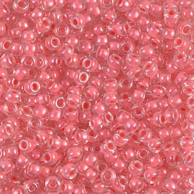 Miyuki 8/0 Seed Beads - 8-204 - Coral Lined Crystal