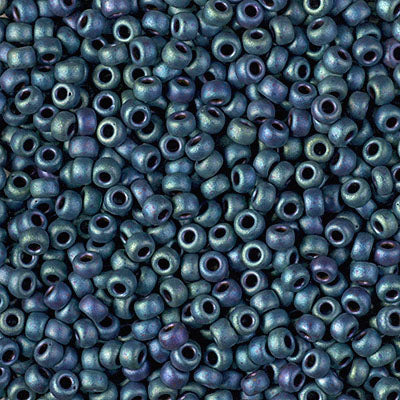 Miyuki 8/0 Seed Beads - 8-2064 - Matte Met Blue Green Iris