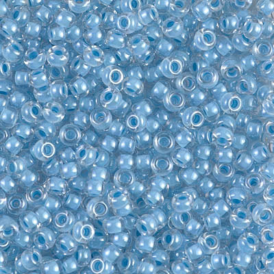 Miyuki 8/0 Seed Beads - 8-221 - Sky Blue Lined Crystal
