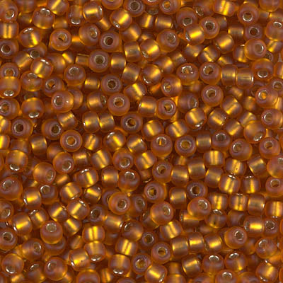 Miyuki 8/0 Seed Beads - 8-2422F - Matte Silver Lined Topaz