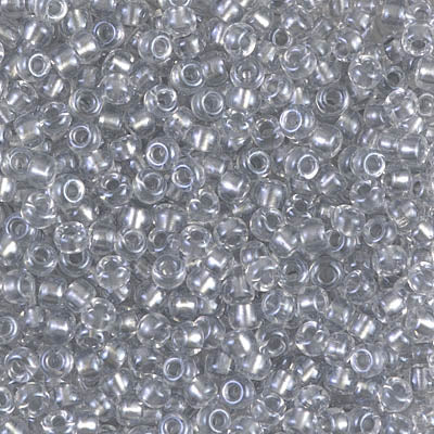 Miyuki 8/0 Seed Beads - 8-242 - Sparkling Pewter Lined Crystal