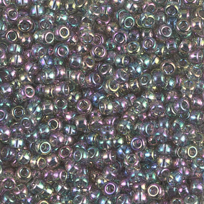 Miyuki 8/0 Seed Beads - 8-2440 - Transparent Gray Rainbow Luster