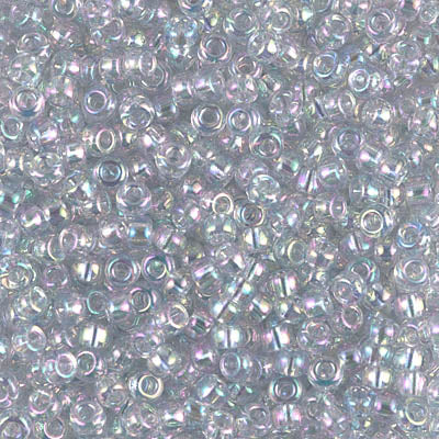 Miyuki 8/0 Seed Beads - 8-2443 - Transparent Light Marine Blue Gold Luster