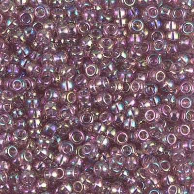 Miyuki 8/0 Seed Beads - 8-256D - Transparent Dark Smoky Amethyst AB