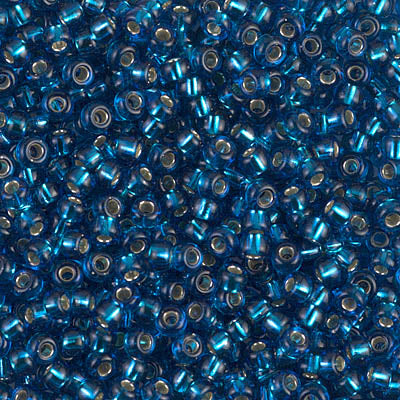Miyuki 8/0 Seed Beads - 8-025 - Silver Lined Capri Blue
